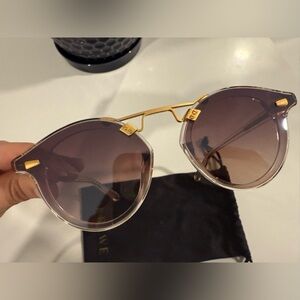 KREWE STL Nylon Gold and Brown mirror Sunglasses